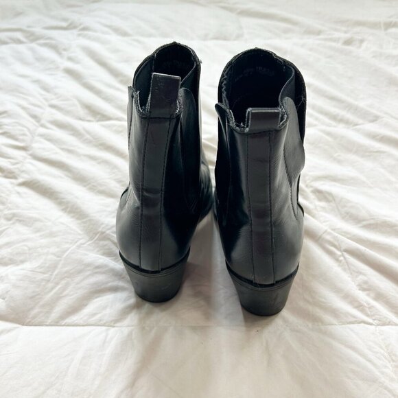 ASOS Truffle Collection Black Faux Leather Ankle Boots Point Toe Women’s Size 9 - Picture 6 of 9